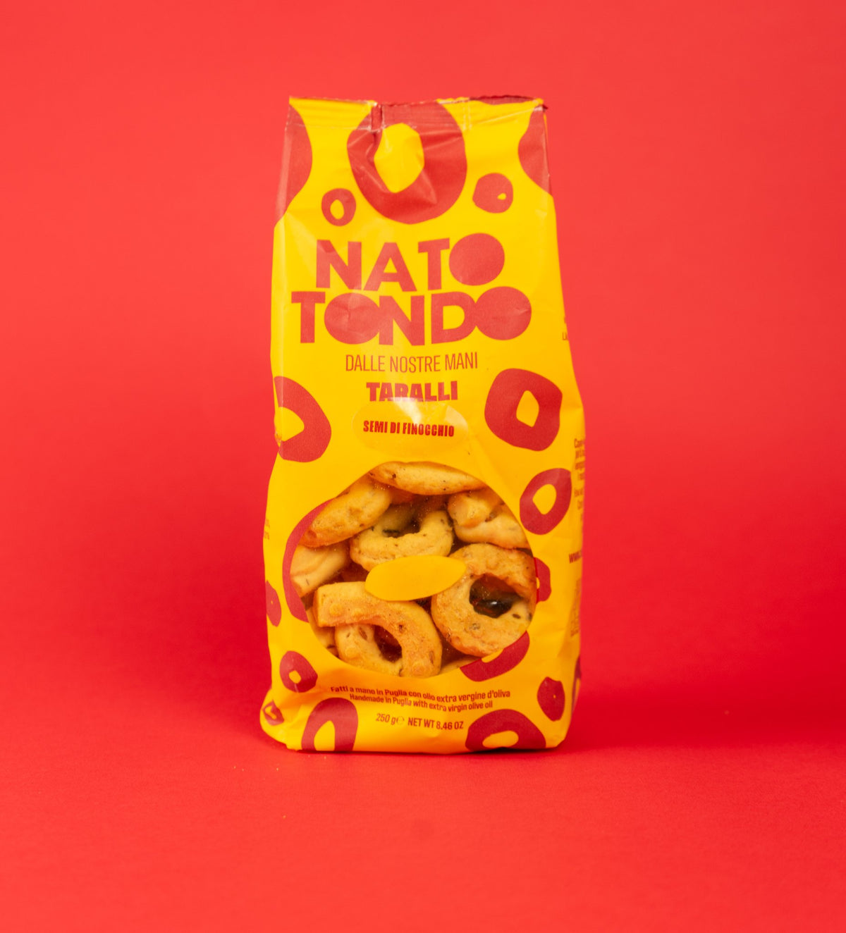 Taralli ai Semi di Finocchio Nato Tondo, confezione vista di fronte