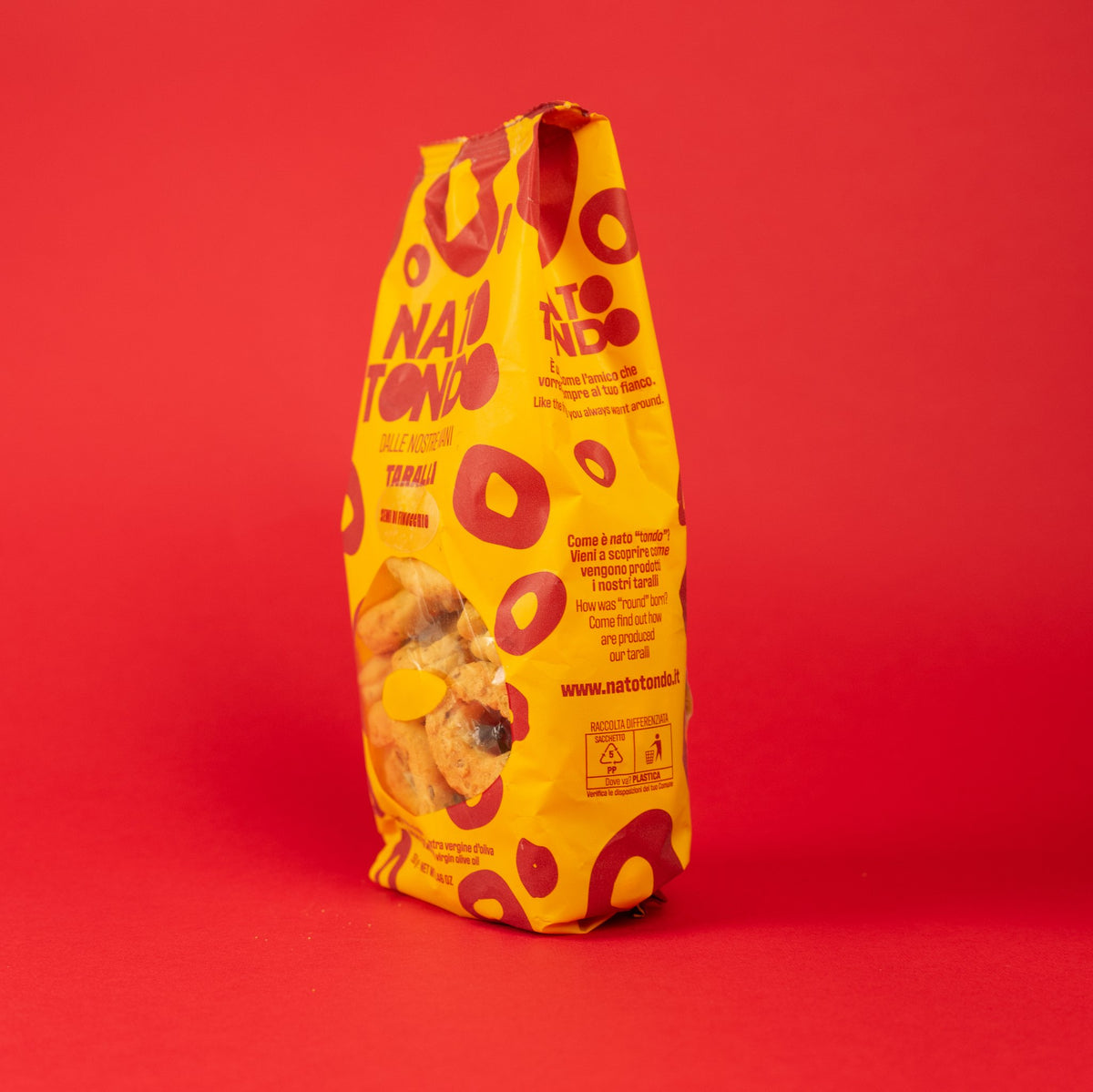 Taralli ai Semi di Finocchio Nato Tondo, confezione vista di lato