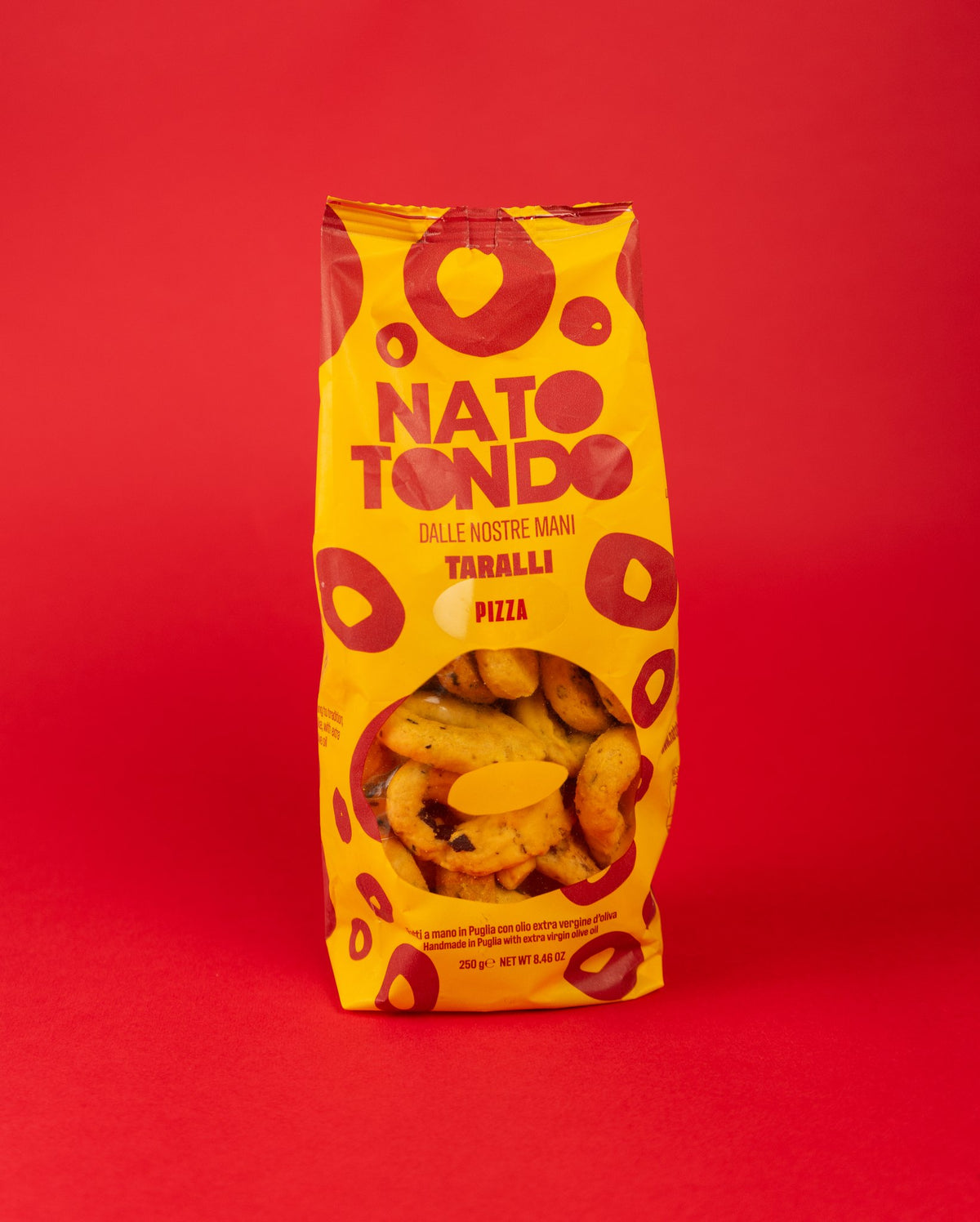 Taralli alla Pizzaiola Nato Tondo, confezione vista di fronte