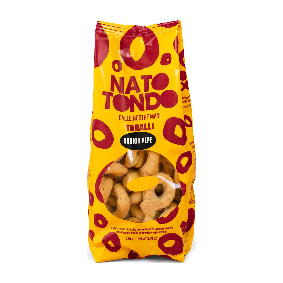Taralli Cacio e Pepe Nato Tondo, confezione