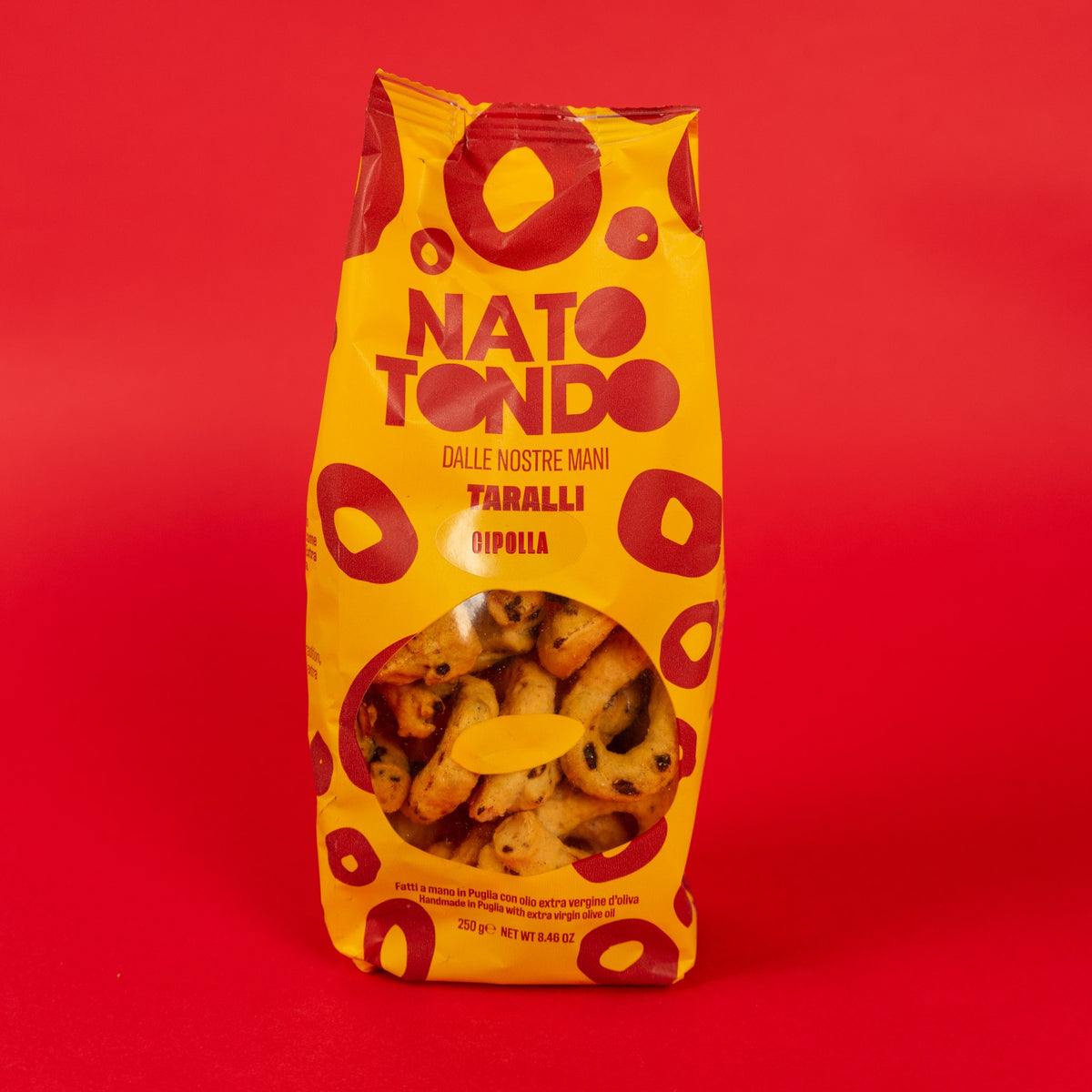 Taralli alla Cipolla Nato Tondo, confezione vista di fronte