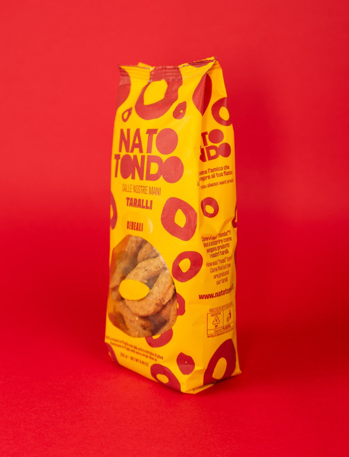 Taralli Multicereali Nato Tondo, confezione vista di lato