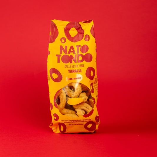 Taralli Patate e Rosmarino Nato Tondo, confezione vista di fronte